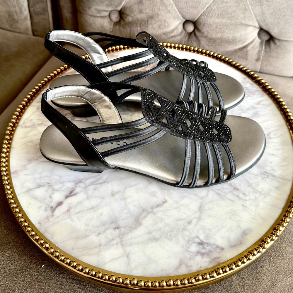 🚨🔻Karen Scott Open Toe Ankle Strap Wedge Sandals | Sz. 8W